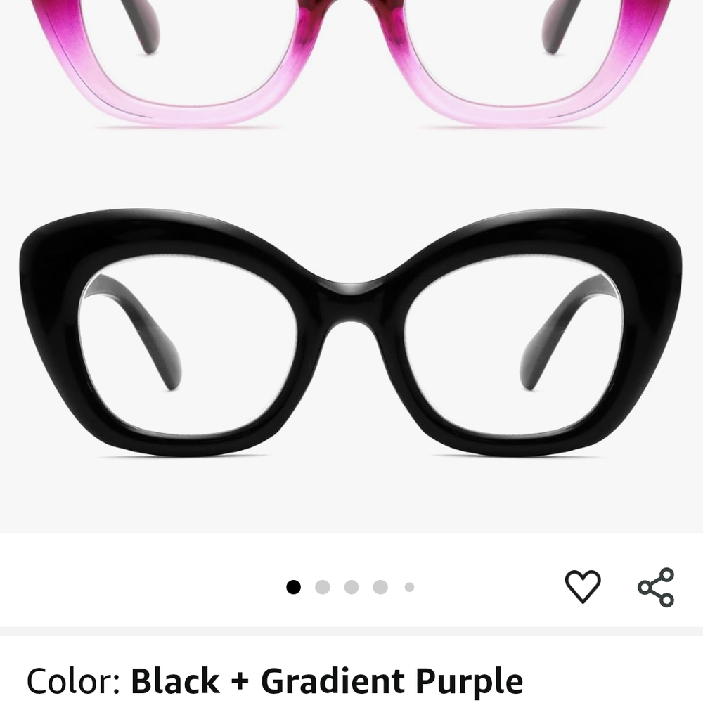 Stylish Black and Purple Women's Reading Glasses